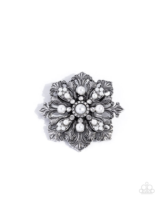 Professional Pairing - White - Paparazzi Brooch