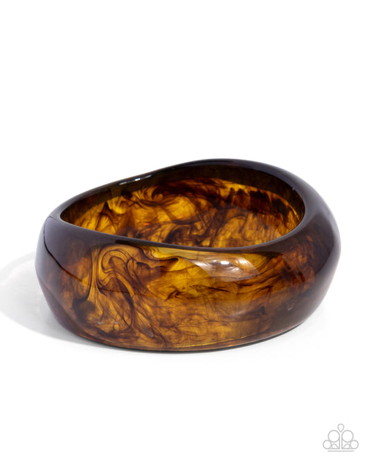Eye-Catching Evening - Brown -Paparazzi Bracelet