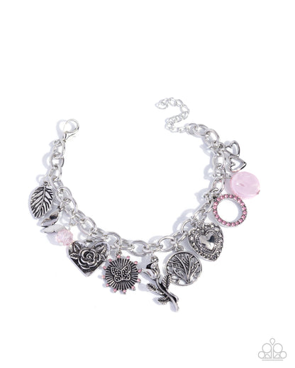 Stay Sophisticated - Pink - Paparazzi Charm Bracelet