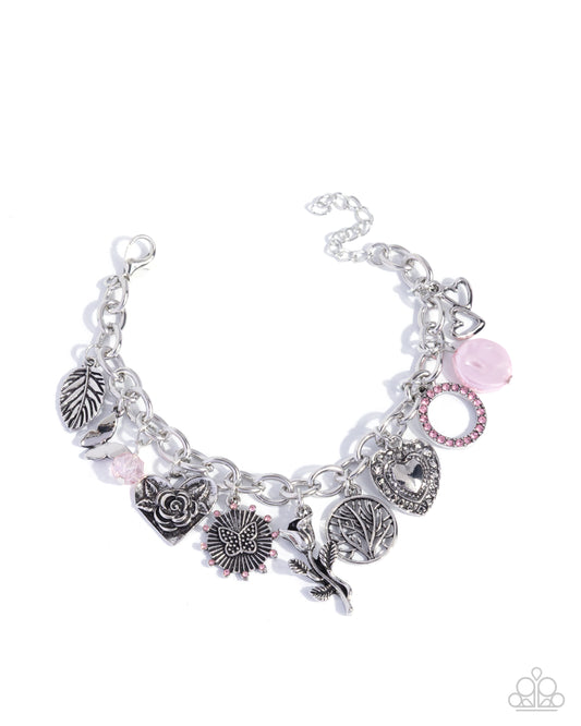 Stay Sophisticated - Pink - Paparazzi Charm Bracelet