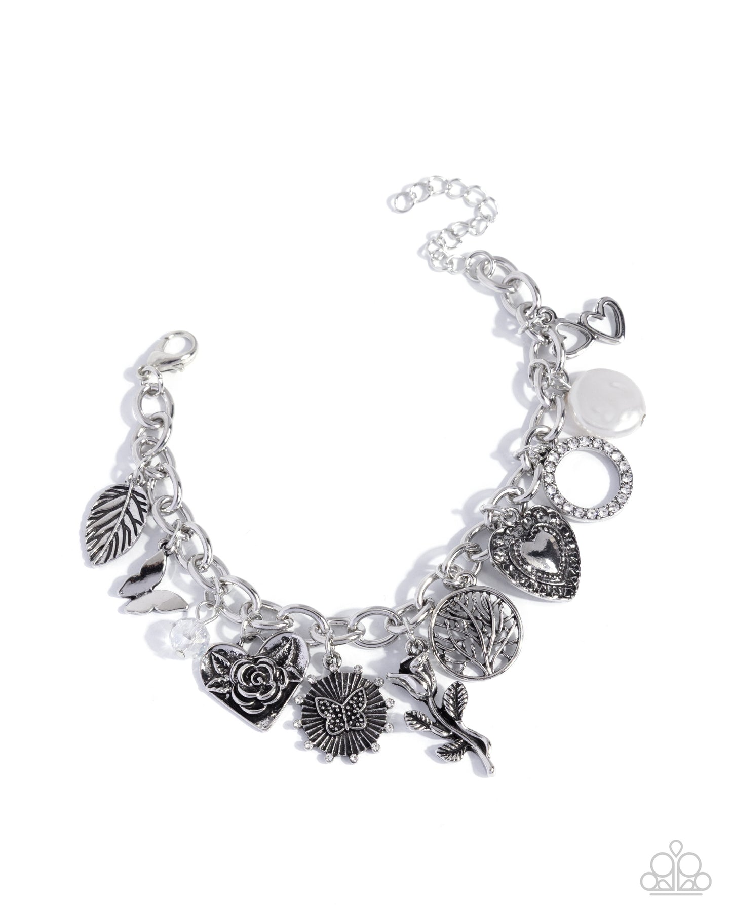 Stay Sophisticated - White - Paparazzi Charm Bracelet