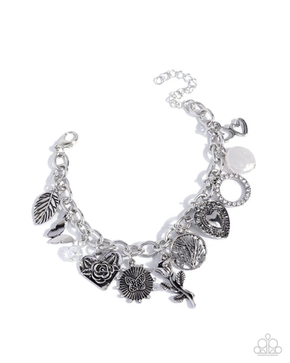 Stay Sophisticated - White - Paparazzi Charm Bracelet