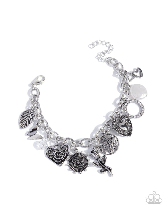 Stay Sophisticated - White - Paparazzi Charm Bracelet