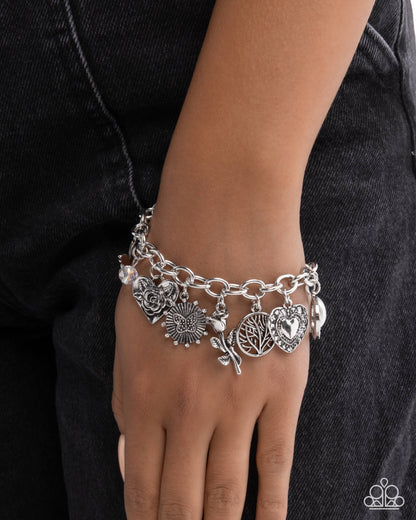 Stay Sophisticated - White - Paparazzi Charm Bracelet