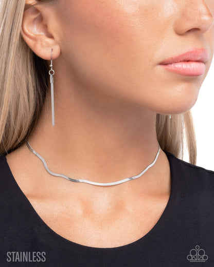 Illusive Industry - Silver Necklace and Sassy Sensei -Silver Bracelet Set