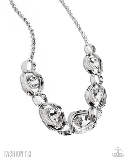 Ambitious Ambiance - White - Paparazzi Necklace