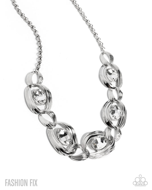 Ambitious Ambiance - White - Paparazzi Necklace