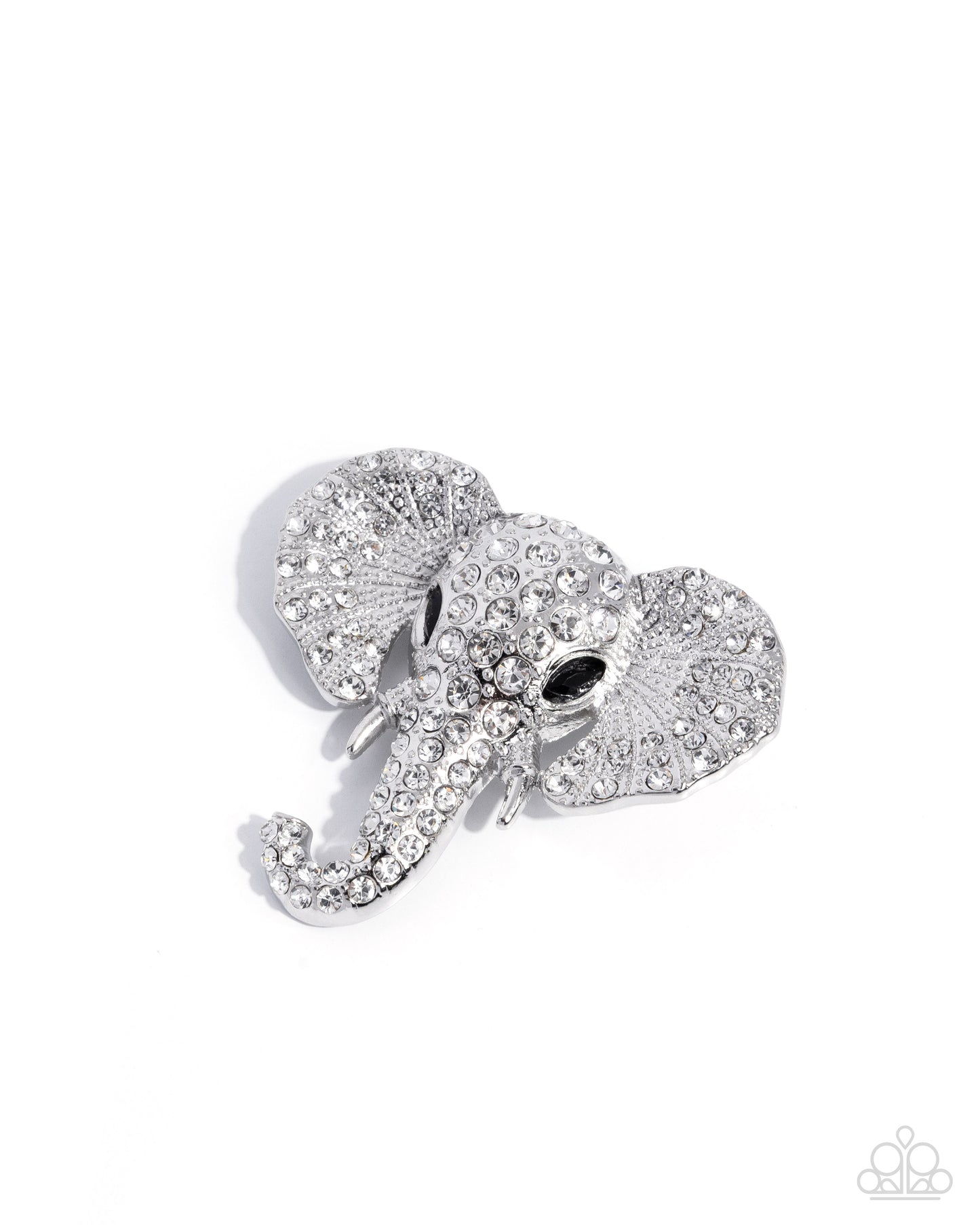 Elephant Empathy - White - Paparazzi Brooch