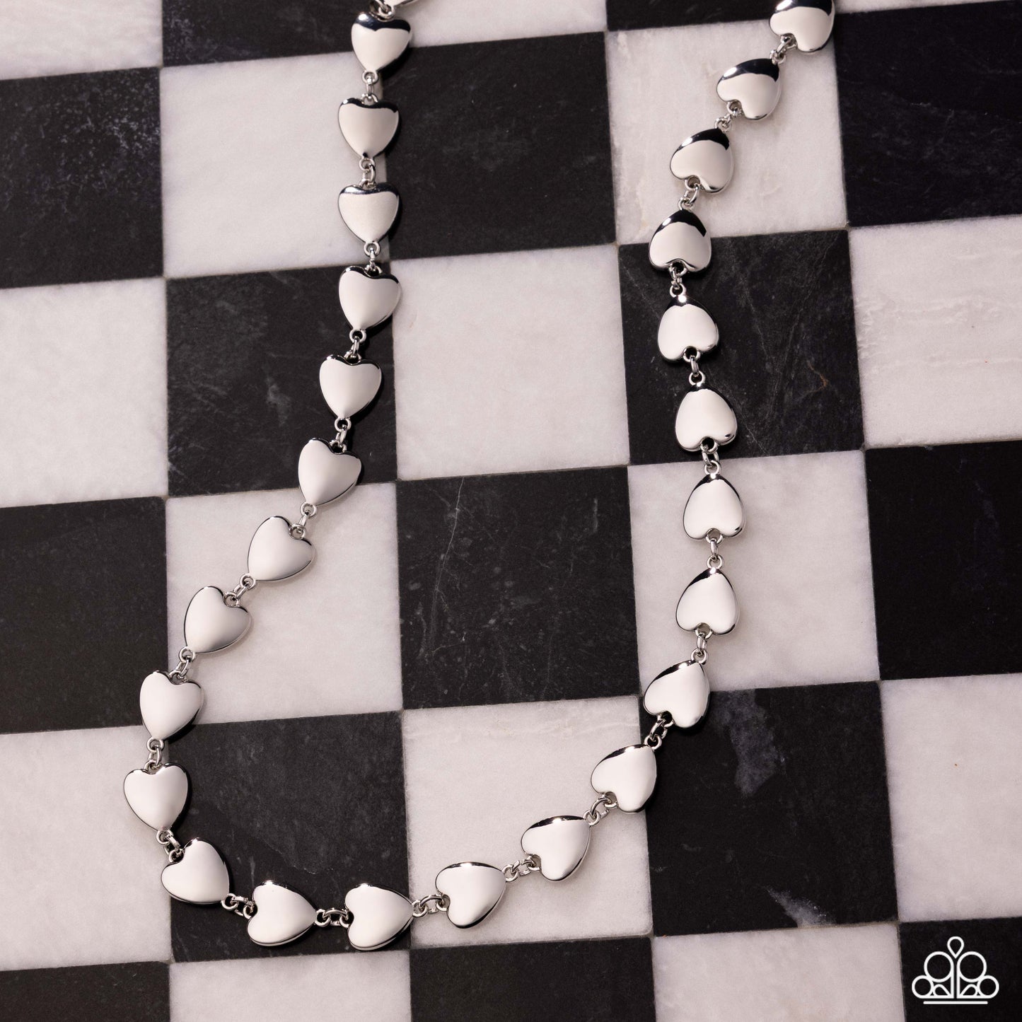 Already Gone - Silver - Paparazzi Heart Necklace