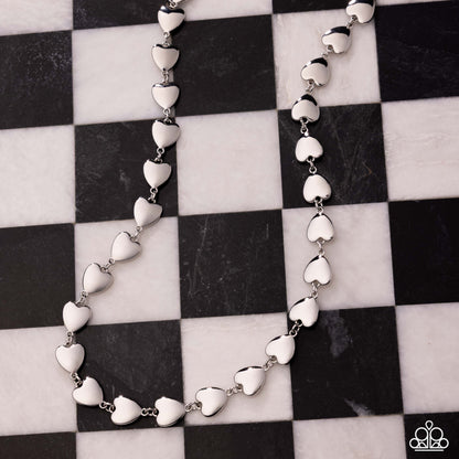Already Gone - Silver - Paparazzi Heart Necklace