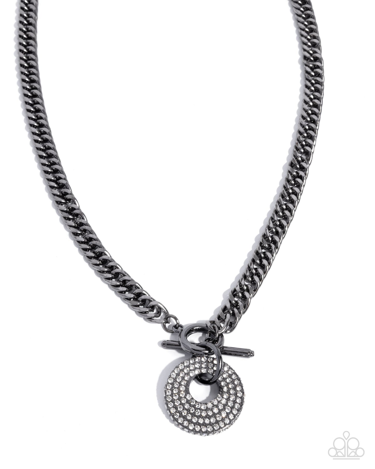 Breathlessly Bold - Black Paparazzi Necklace and Elongated Effort Black Earrings Set