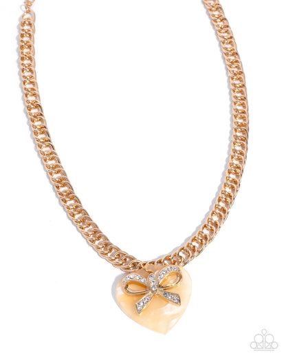 Coquette Cameo - Yellow - Paparazzi Necklace