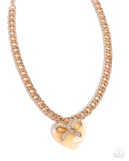 Coquette Cameo - Yellow - Paparazzi Necklace