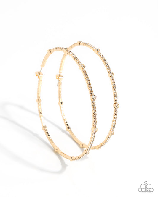 Sensational Squares - Gold - Paparazzi Earrings
