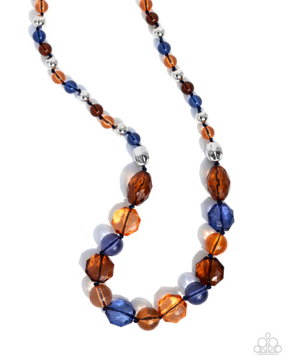 Smooth Shape - Blue - Paparazzi Necklace
