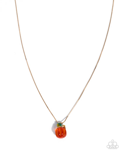 Picturesque Pumpkin - Orange - Paparazzi Necklace