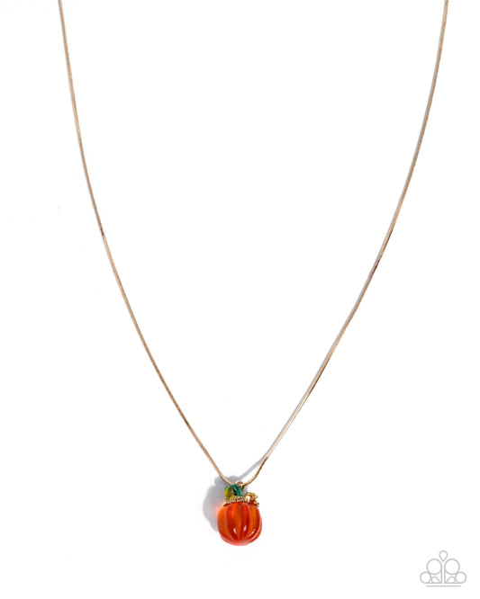 Picturesque Pumpkin - Orange - Paparazzi Necklace