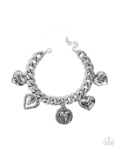 Bible Study - Silver - Paparazzi Charm Bracelet