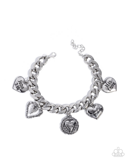 Bible Study - Silver - Paparazzi Charm Bracelet