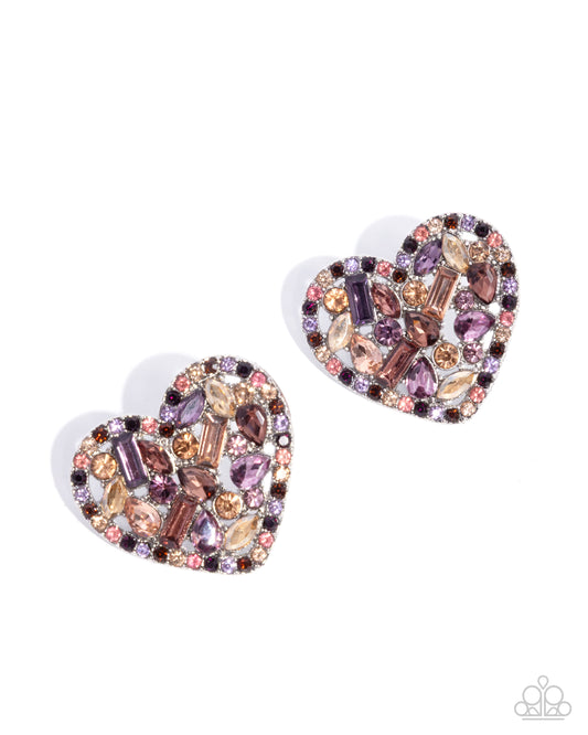 Courting Command - Purple - Paparazzi Earrings