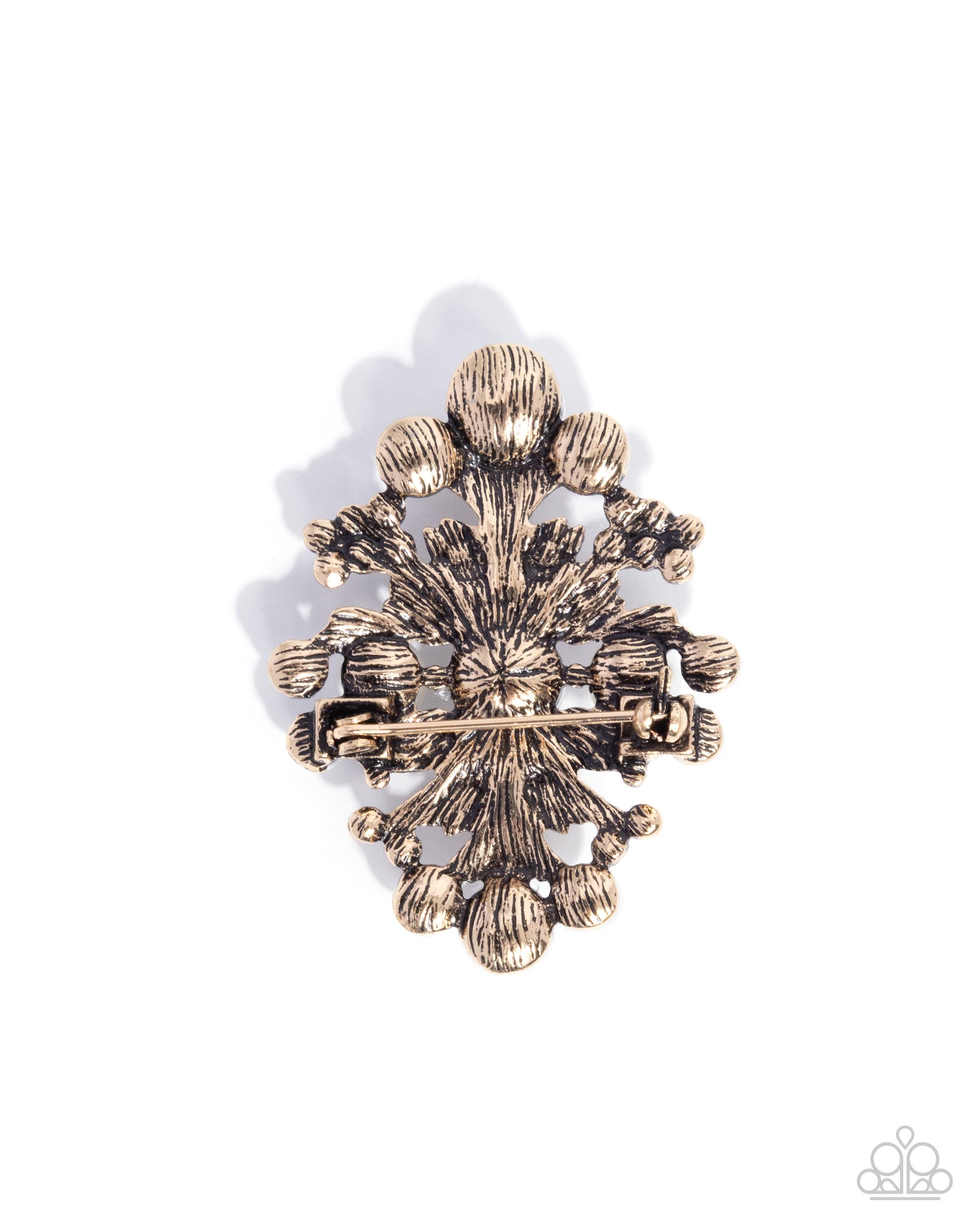 Peaceful Polish - Gold - Paparazzi Brooch