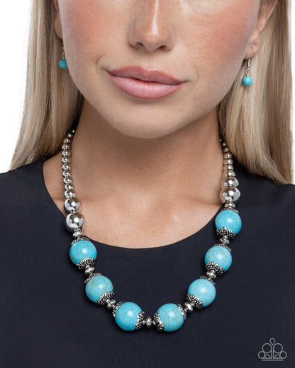 Earthy Filter - Blue - Paparazzi Necklace