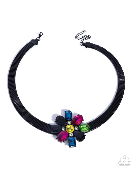 Forward Florals - Black Paparazzi Necklace