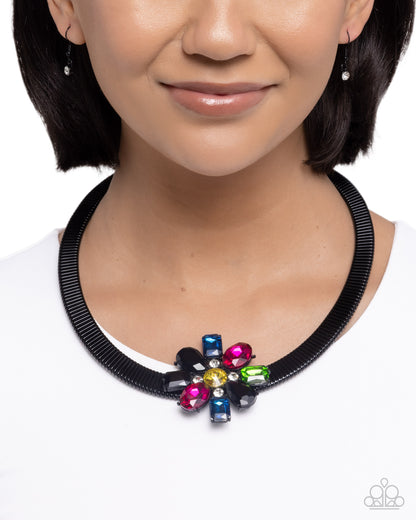 Forward Florals - Black Paparazzi Necklace