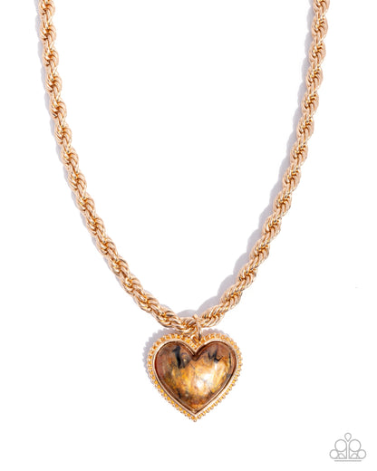 Romantic Rhythm - Brown - Paparazzi Necklace