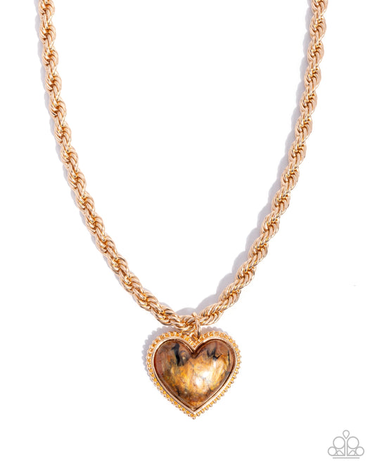 Romantic Rhythm - Brown - Paparazzi Necklace