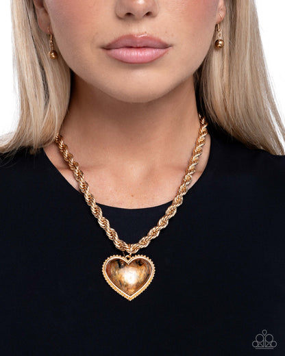 Romantic Rhythm - Brown - Paparazzi Necklace