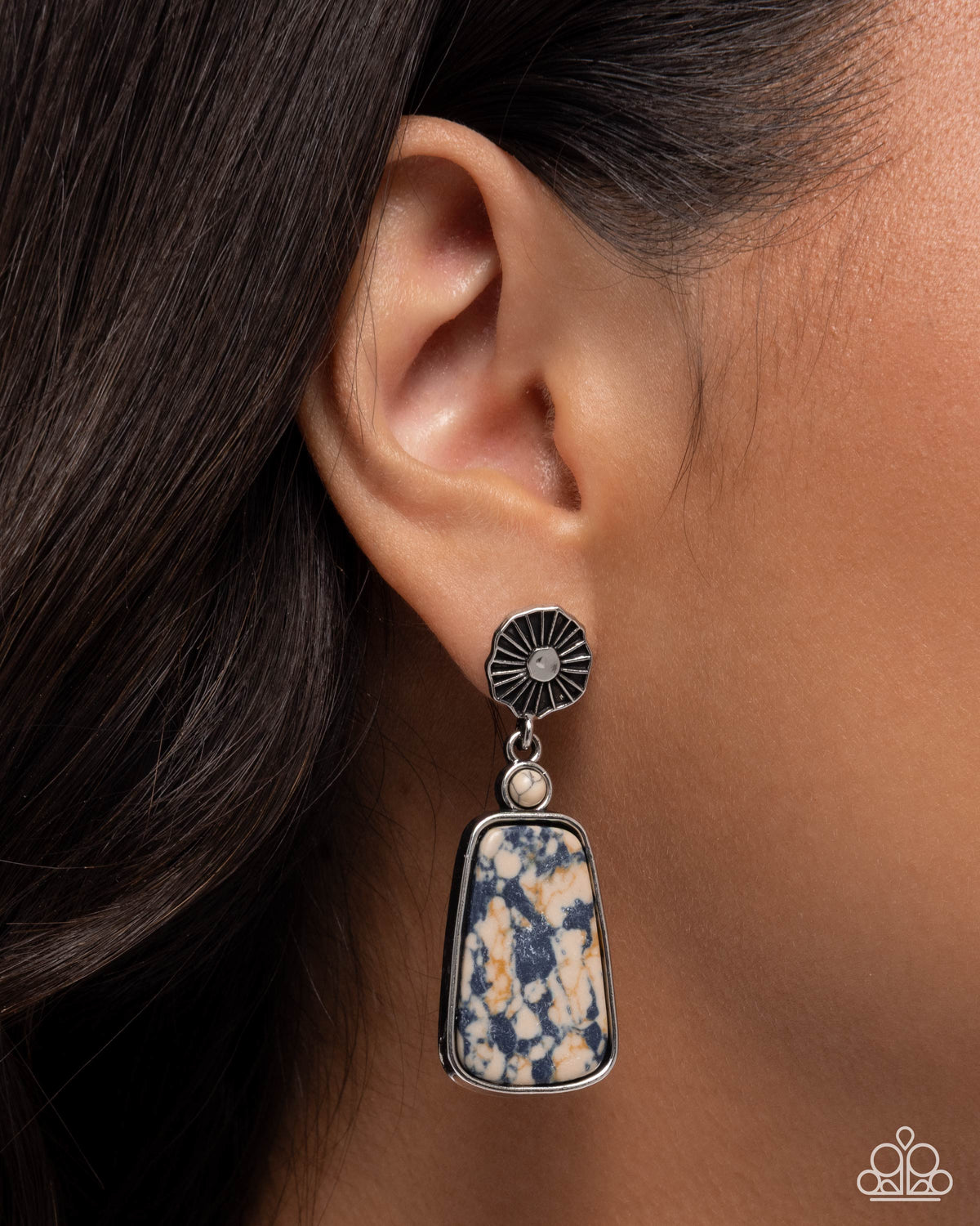 Coming Soon - Fearless Freefall - Black - Paparazzi Post Earrings