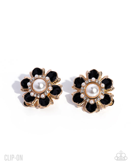 Bigger and Better - Black - Paparazzi Clip-Ons Earrings
