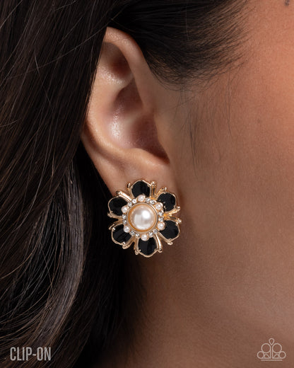 Bigger and Better - Black - Paparazzi Clip-Ons Earrings