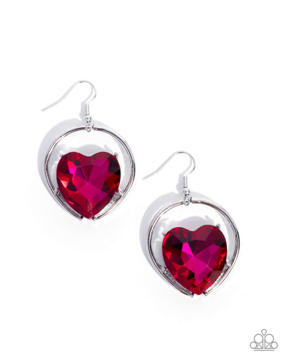 Valuable Valentines - Pink - Paparazzi Fish Hook Earrings