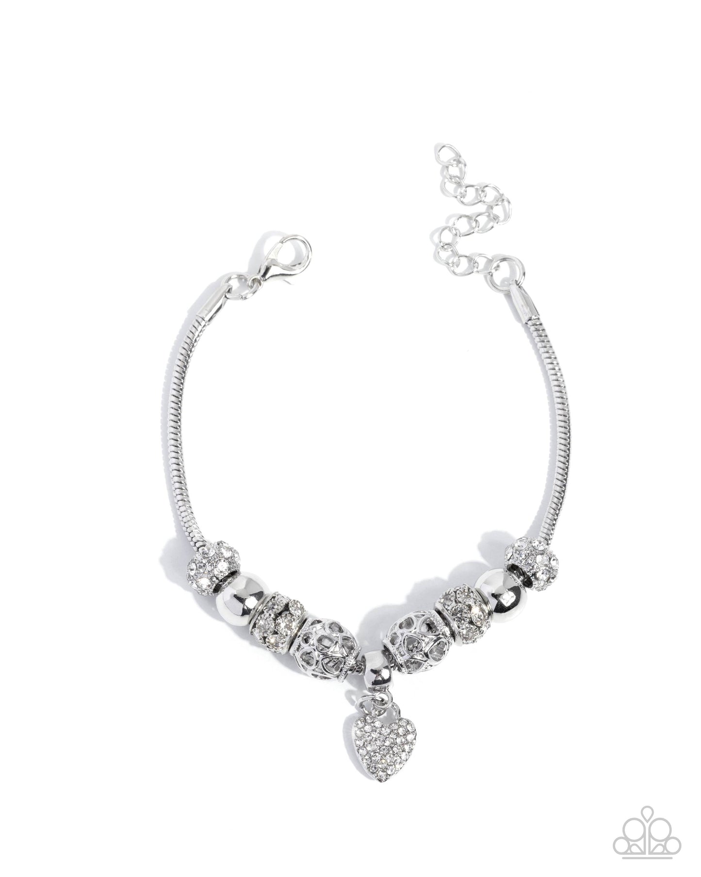 Romantic Roulette - White - Paparazzi Bracelet