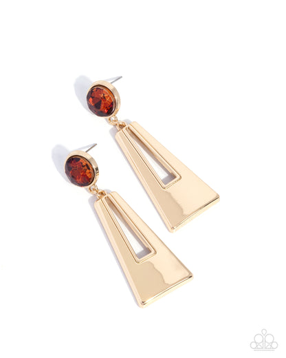 Sophisticated Sway - Brown Paparazzi Brown Earrings