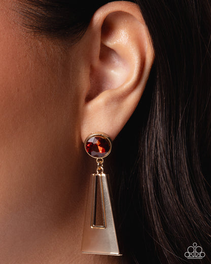 Sophisticated Sway - Brown Paparazzi Brown Earrings