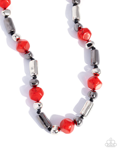 Danger Zone Delight - Red - Paparazzi Necklace