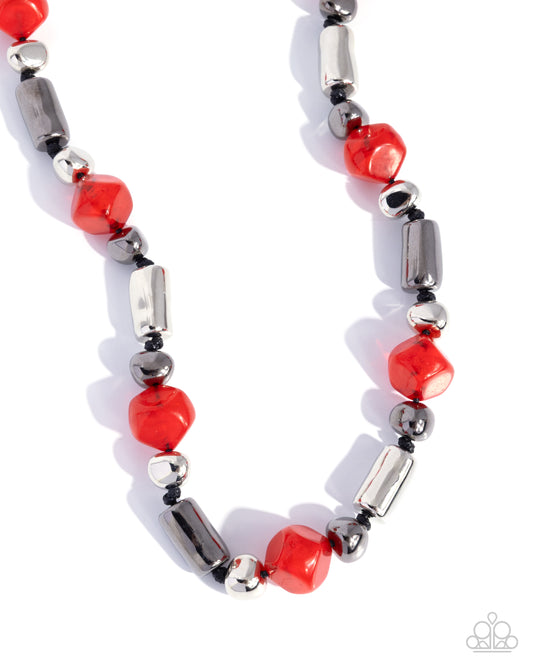 Danger Zone Delight - Red - Paparazzi Necklace