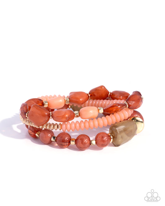 Dancing Detour - Orange - Paparazzi Bracelet