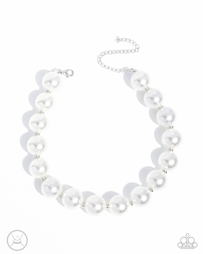 Pronounced Pearls - White - Paparazzi Necklace