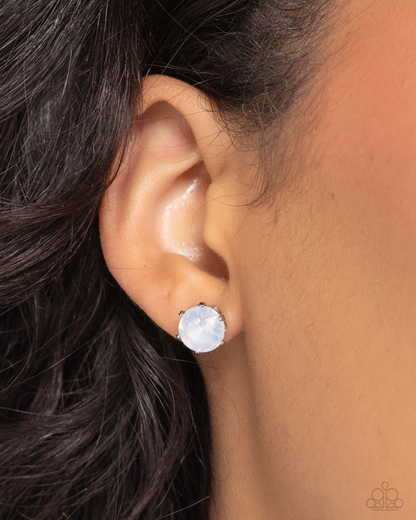 Birthstone Beauty - White Necklace and Breathtaking Birthstone White Post Earring (October)