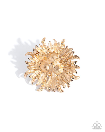 Ornate Operation - Gold Paparazzi Brooch
