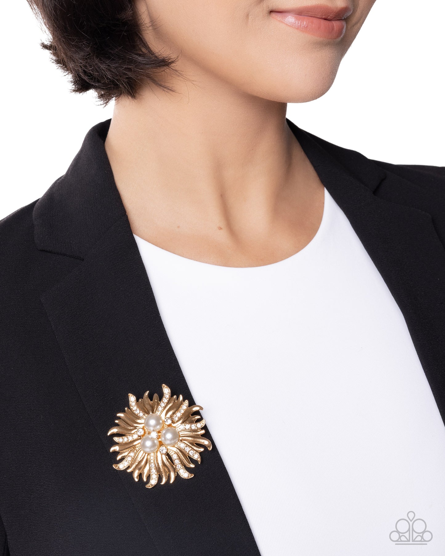 Ornate Operation - Gold Paparazzi Brooch