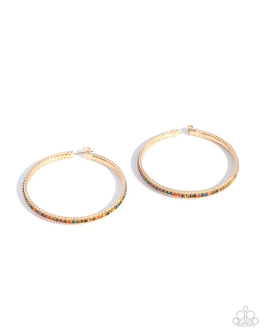 Candescent Collision - Gold - Paparazzi Earrings