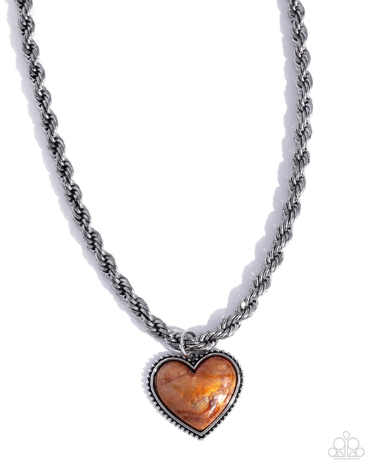 Romantic Rhythm - Orange - Paparazzi Necklace