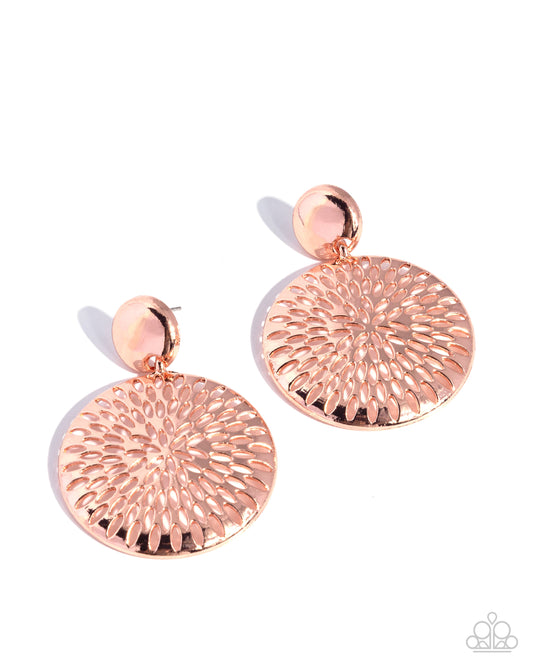 Woven Ware - Copper - Paparazzi Post Earring