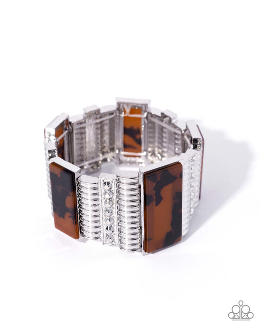 Audacious Pattern - Brown - Paparazzi Bracelet