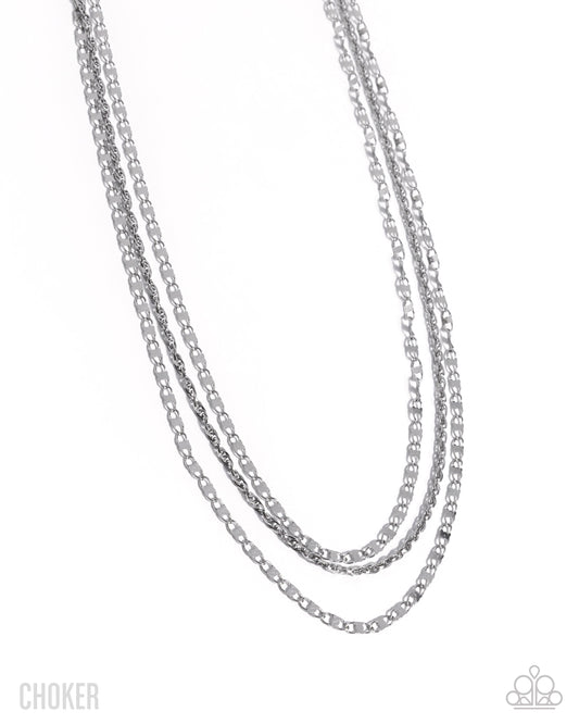 Layered Legend - Silver - Paparazzi Necklace